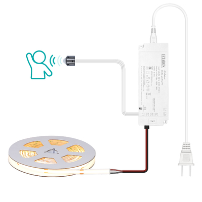 LETARON COB LED Şerit Işığı 24V LED Teyp Işık,480 pcs/M LED'ler, Süper Parlak Yüksek Lumen 3000K Sıcak Beyaz 3m, 3M Teyp ile Hafifletilebilir,30W UL Güç Tedarikçisi, Yatak Odası, Ev, Mutfak DIY için PIR SÖZLEYICİ
