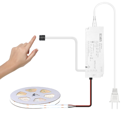 LETARON COB LED Şerit Işığı 24V LED Teyp Işık,480 pcs/M LED'ler,Süper Parlak Yüksek Lumen 6000K Beyaz 3m, 3M Teyp ile Dimmable,30W UL Güç Tedarikçisi,Yatak Odası,Ev,Mutfak DIY için Touch SWITH