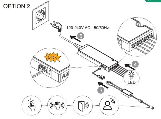 Global 100-240V dolap LED sürücü, letaron global mobilya LED sürücü, CE/ENEC/UKCA/SAA/UL