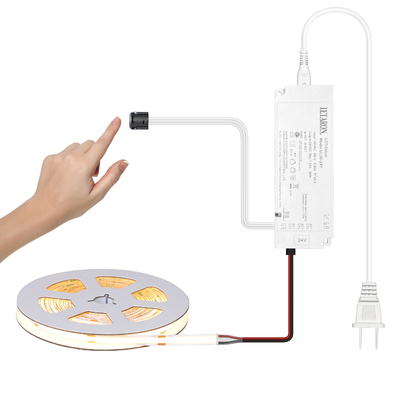 LETARON COB LED Çizgi Işık 24V LED Teyp Işık,480 pcs / M LED'ler, Süper Parlak Yüksek Lumen 3000K Sıcak Beyaz 3m, 3M Teyp ile Hafifletilebilir,30W UL Güç Tedarikçisi,Yatak Odası,Ev,Mutfak DIY için Düğme