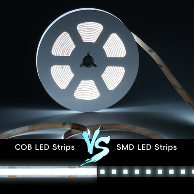 LETARON COB LED Şerit Işığı 24V LED Teyp Işık,480 pcs/M LED'ler,Süper Parlak Yüksek Lumen 6000K Beyaz 3m, 3M Teyp ile Dimmable,30W UL Güç Tedarikçisi,Yatak Odası,Ev,Mutfak DIY için Touch SWITH